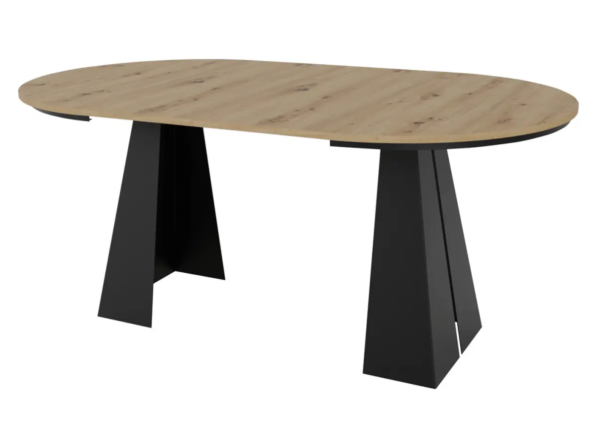 Mesa extensible Lorian 100-176/76 roble artisan negro