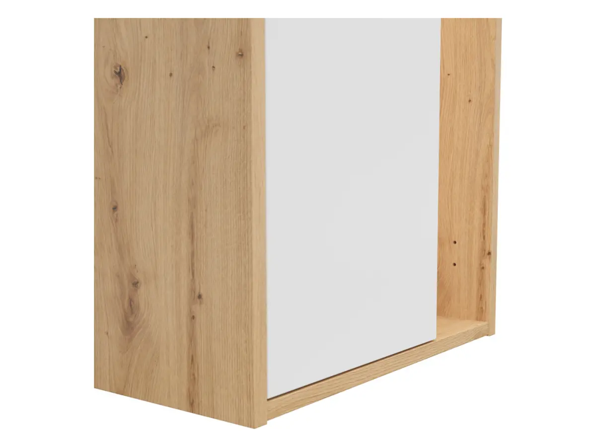 Estantería Gap 52 cm con puertas y 3 estantes roble artisan/blanco