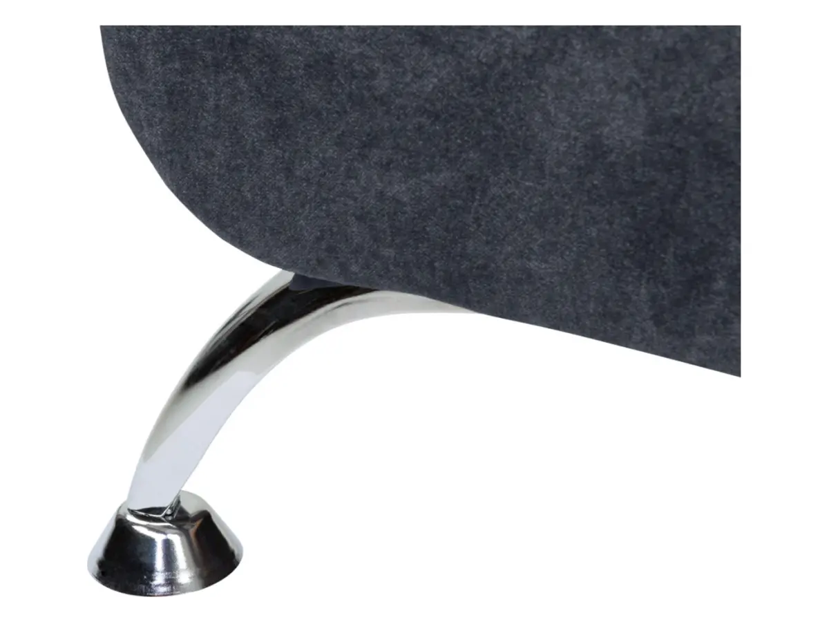 Диван трехместный Daria III раскладной с ящиком велюровый серый