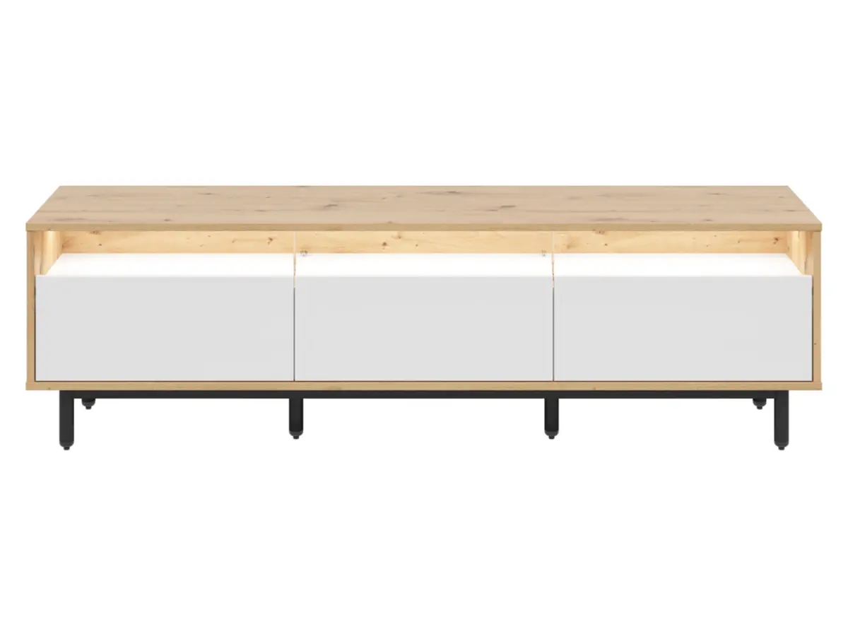 Mueble TV Gap 190 cm con 3 cajones roble artisan/blanco