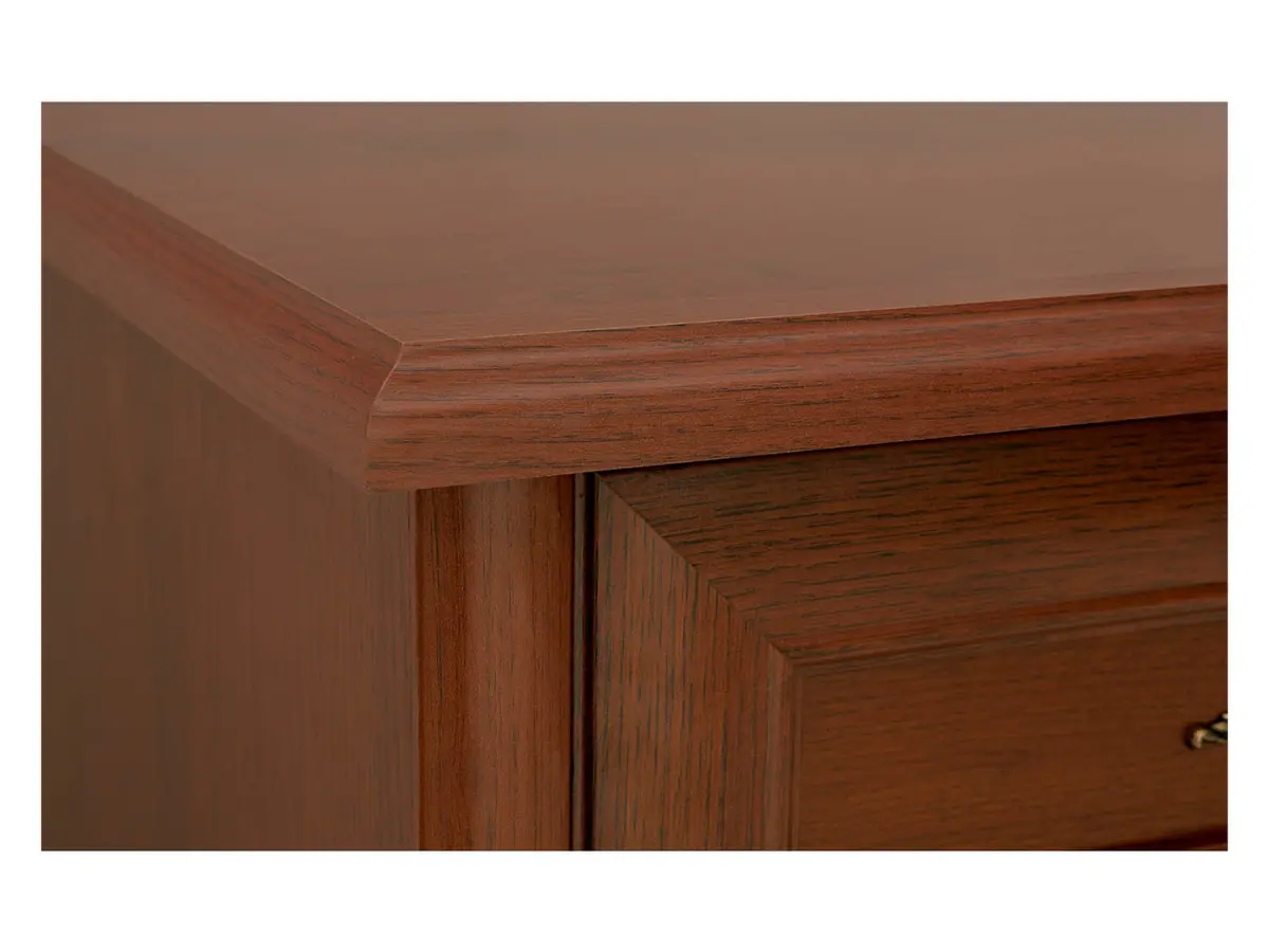 Cómoda Kent 62 cm con 5 cajones castaño