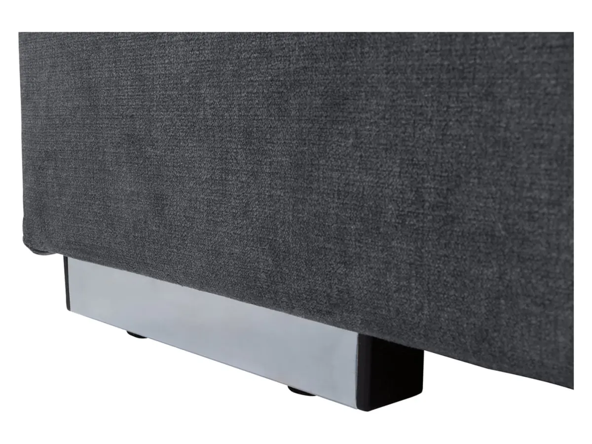 Sofá cama Rico con contenedor y respaldo ajustable gris