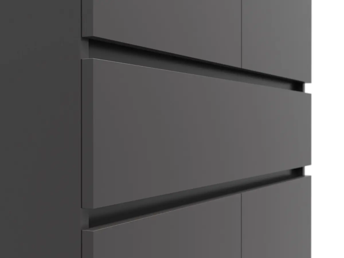 Mueble para pasillo Yamael 90 cm con 4 puertas y un cajón grafito