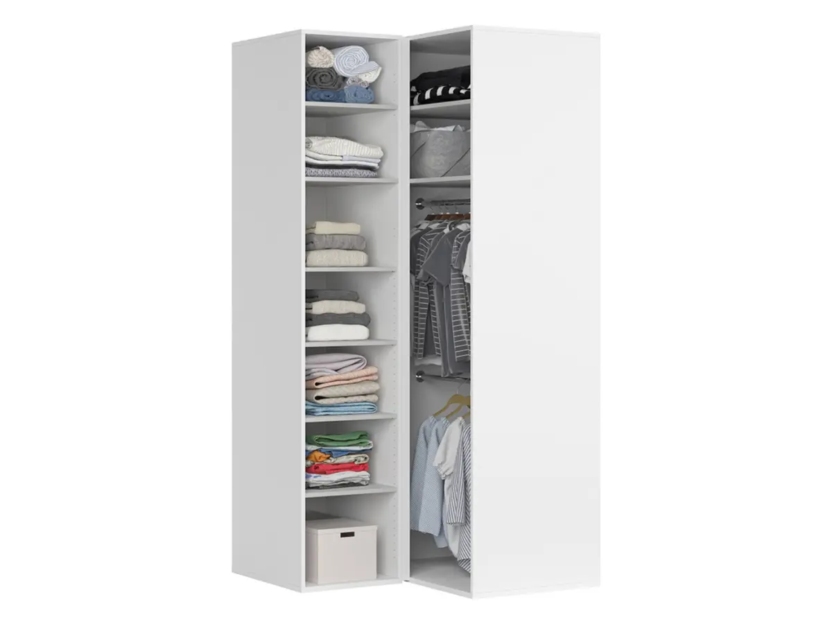 Armario modular de esquina Flex 120x118 cm blanco