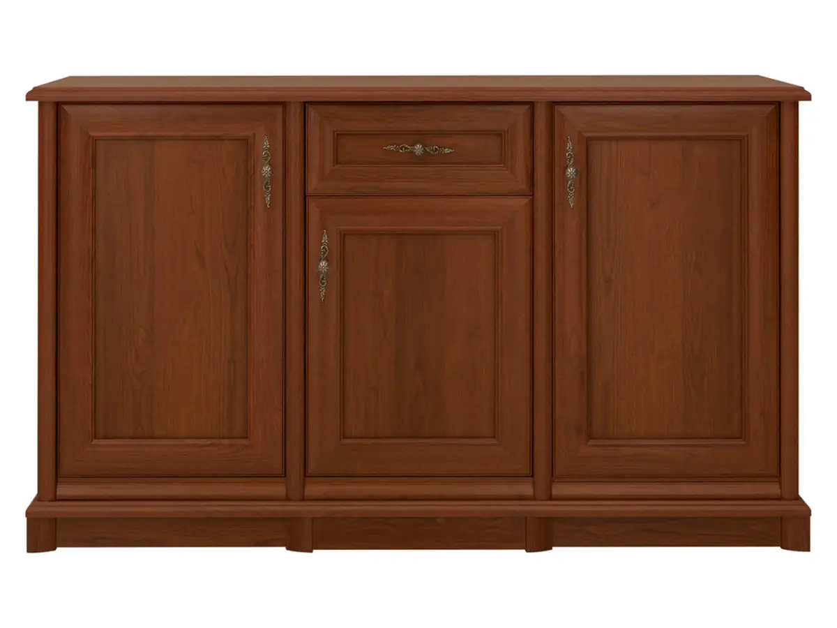 Cómoda Kent 154 cm con 3 puertas y un cajón castaño