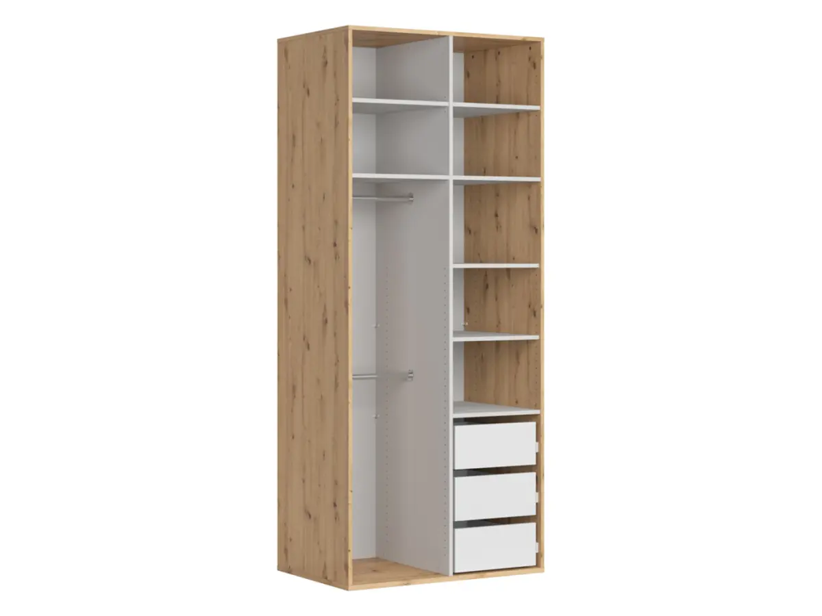 Armario de dos puertas Flex 100 cm roble artisan