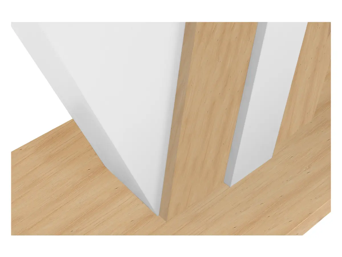 Mesa extensible Zatar 125/170x75 roble artisan/blanco