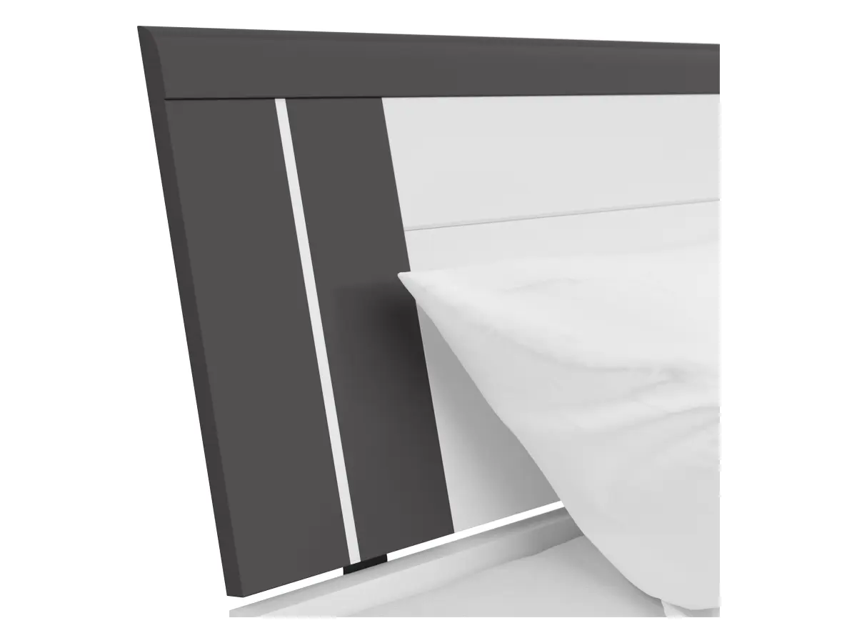 Кровать Saturn 140x200 с 3 ящиками белый/графит