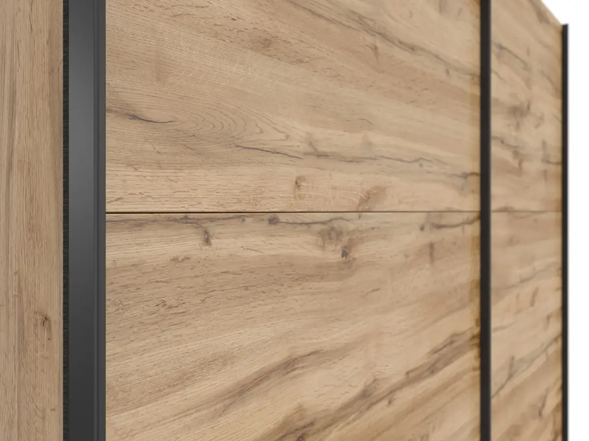 Armario de puertas correderas Tetrix 183 cm roble wotan