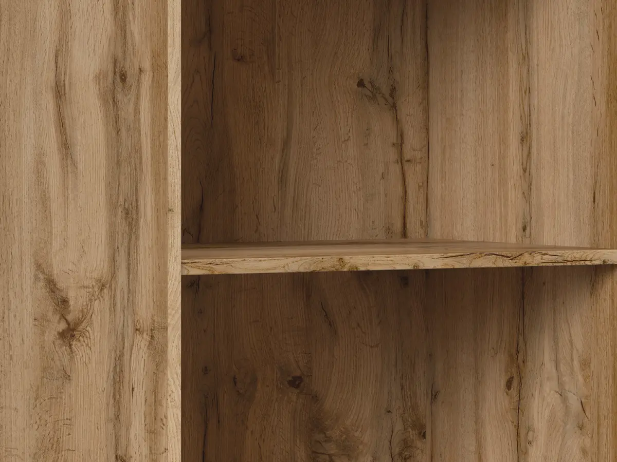 Estantería Zele 56 cm con 4 estantes roble wotan