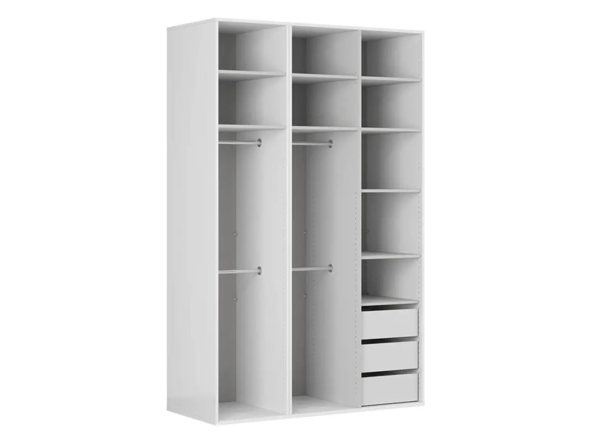 Armario modular Flex 150 cm con puertas y espejo blanco/grafito