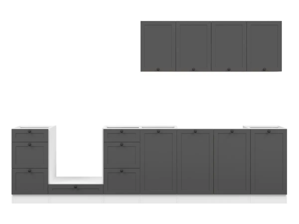 Conjunto de cocina Junona Line 300 cm grafito