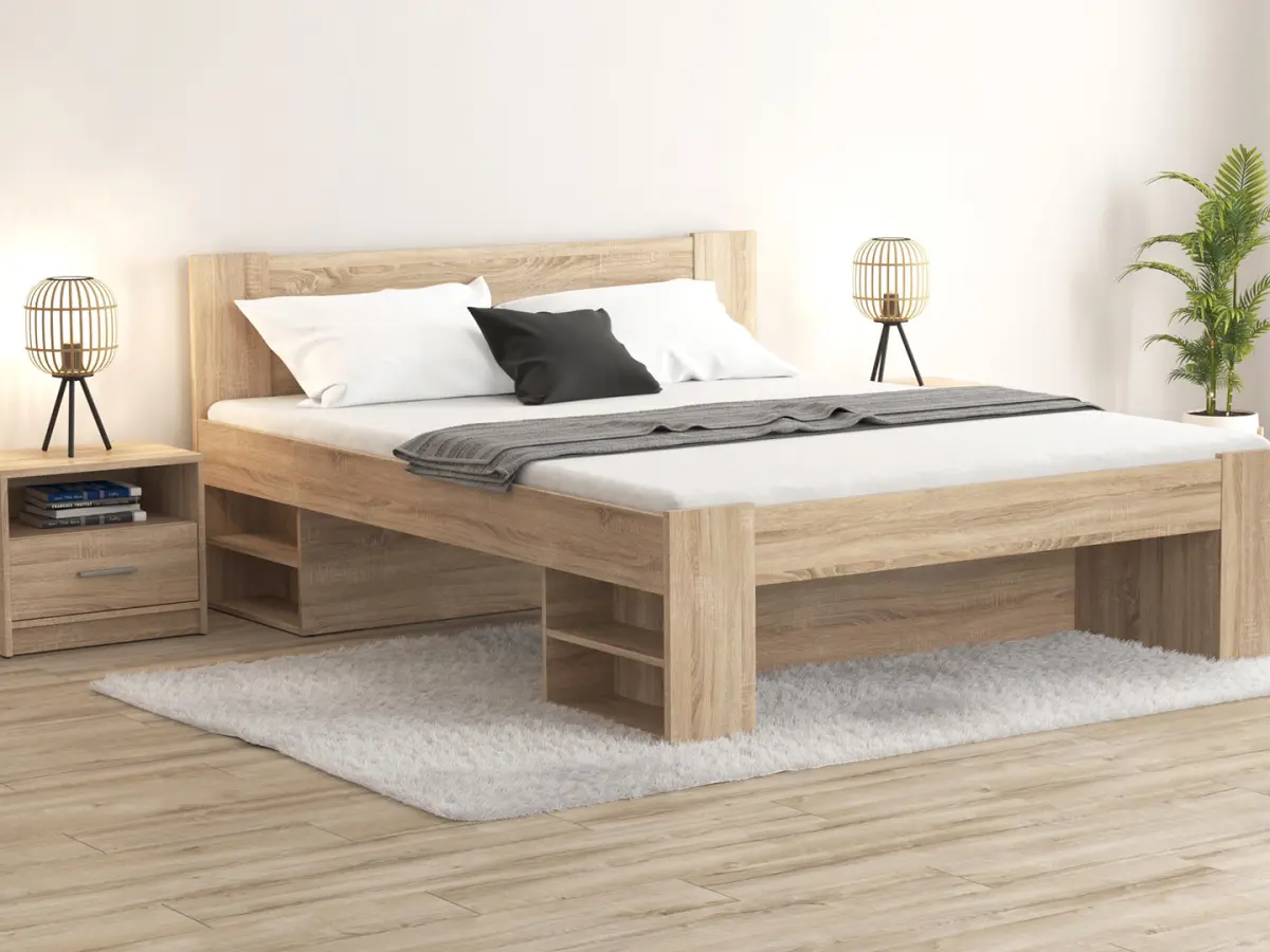Cama Nepo Plus 140x200 roble sonoma