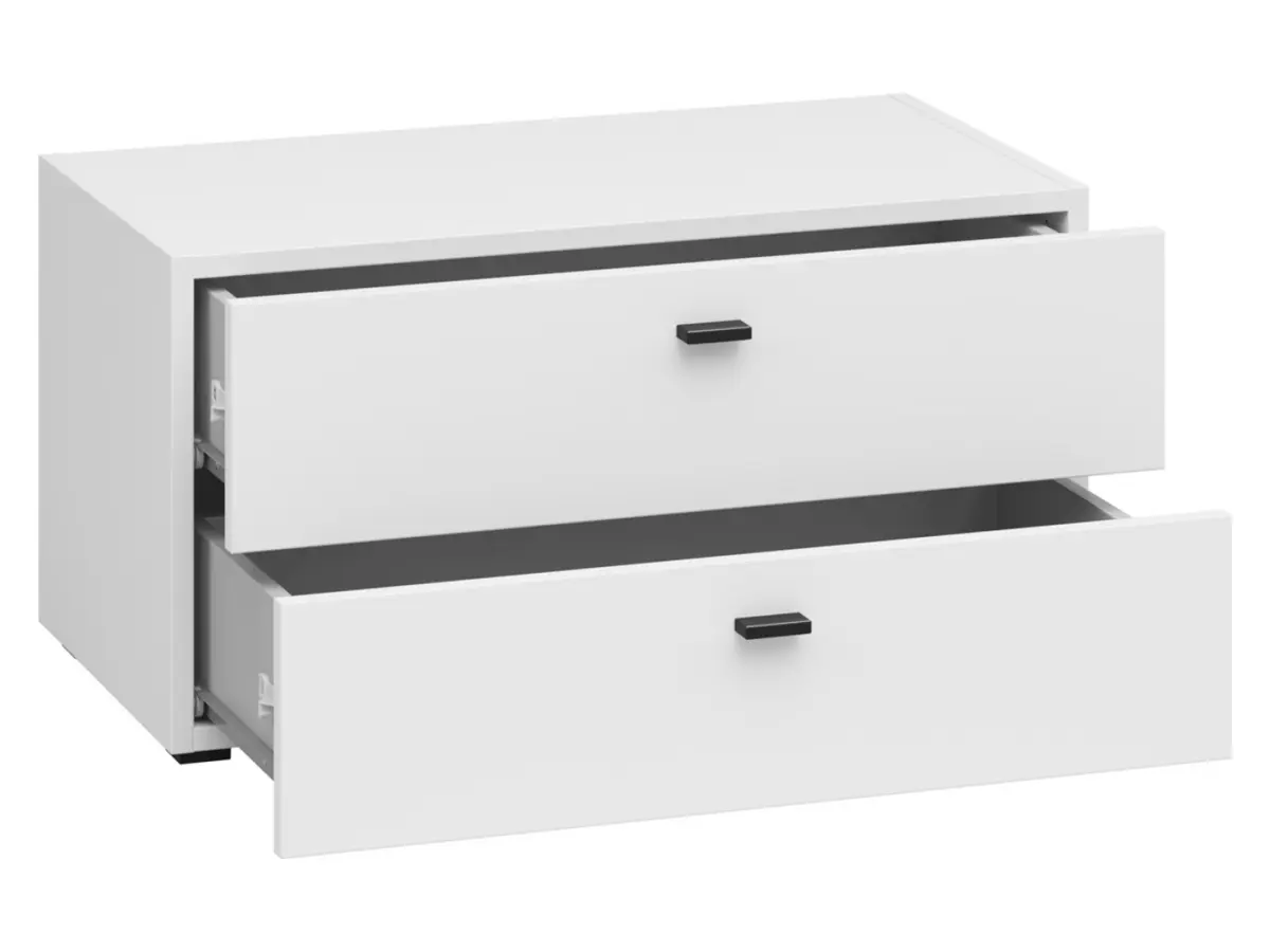 Cómoda System 64 con 2 cajones blanca