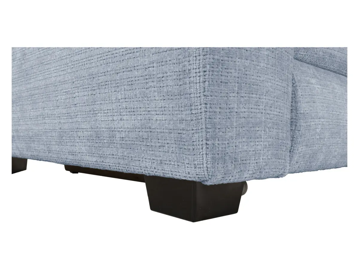 Sofá rinconera derecha Aguda convertible con arcón azul