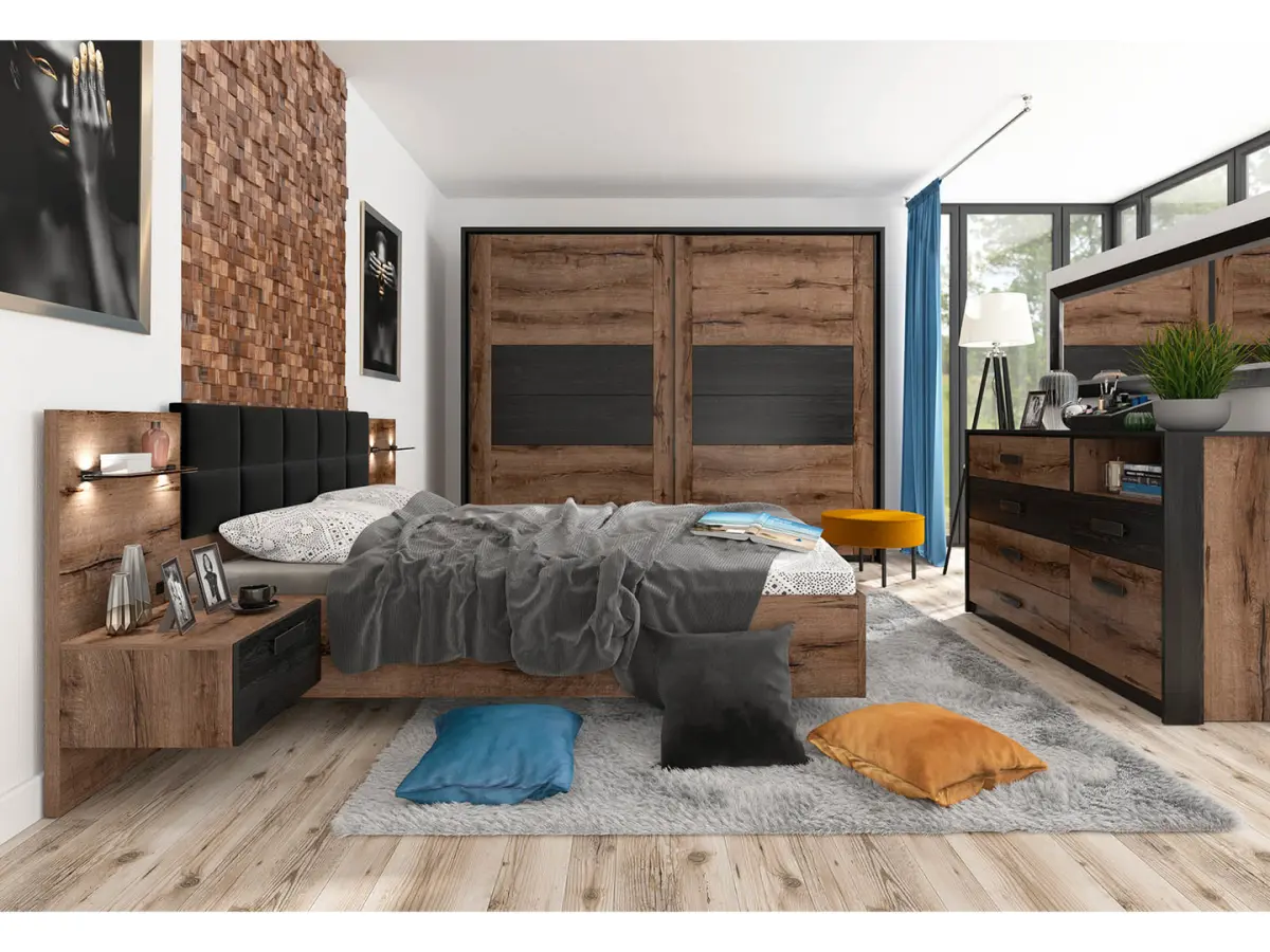 Cama Kassel A1 160x200 roble monastery