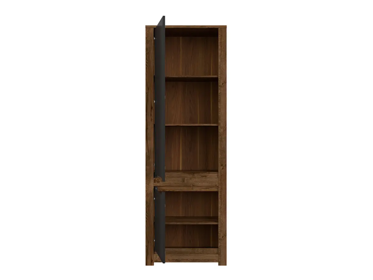 Estantería Ruso 69 cm con 2 puertas roble april/negro mate