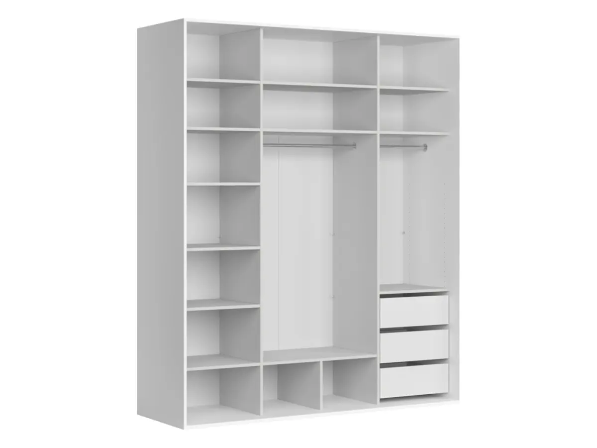 Armario de puertas correderas Flex 200 cm con espejo blanco/cachemira