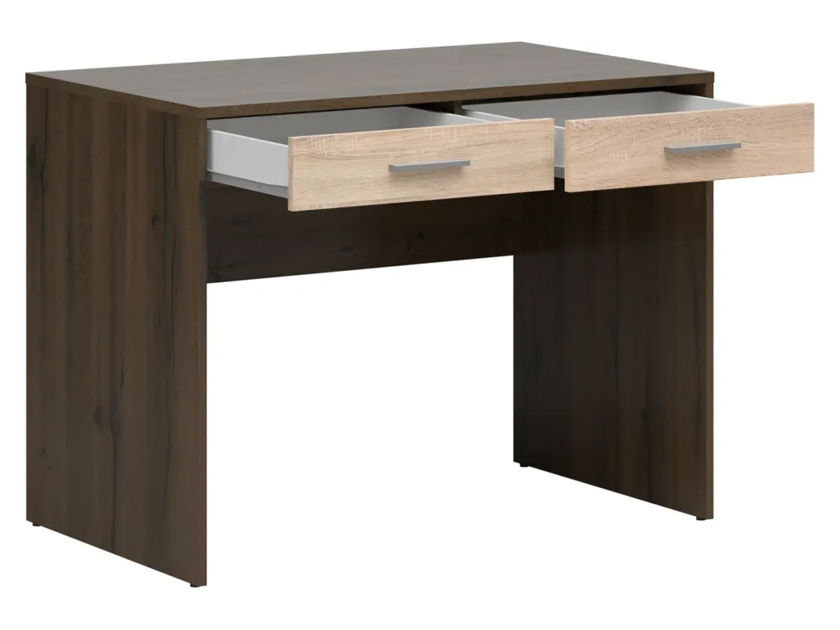 Escritorio Nepo Plus 100 cm con 2 cajones roble noble/roble sonoma