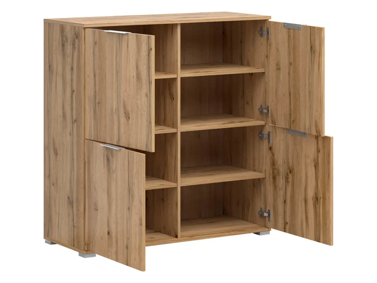 Armario Zele 104 cm cuatro puertas roble wotan