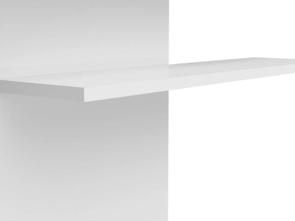 Estante de pared panel Assen 130 cm blanco brillo