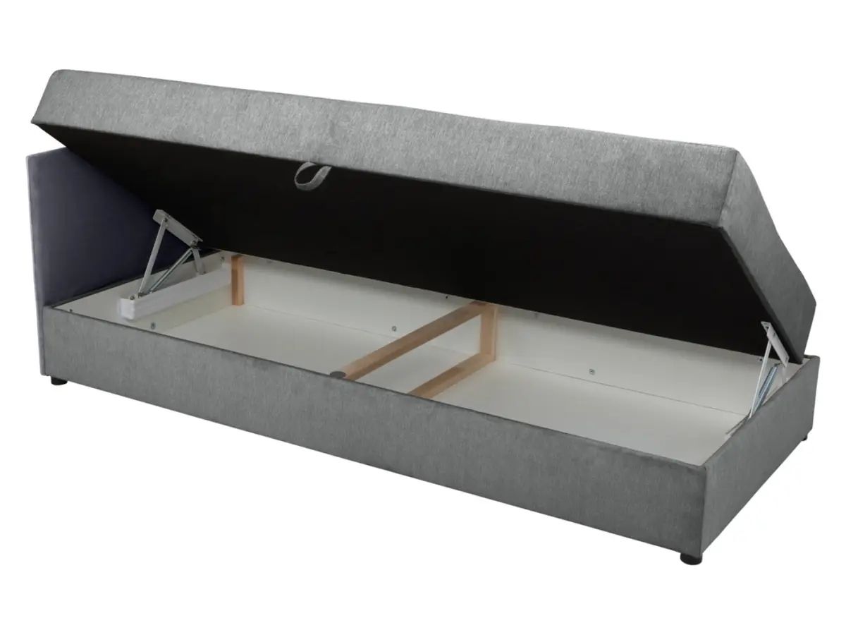 Sofá cama Kelo con arcón gris