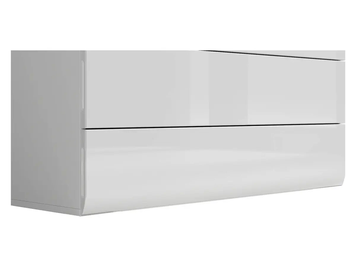 Cómoda Azteca Trio 105 cm con 4 cajones blanco brillo