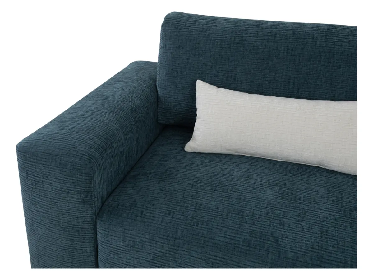 Sofá de tres plazas Kizo convertible turquesa