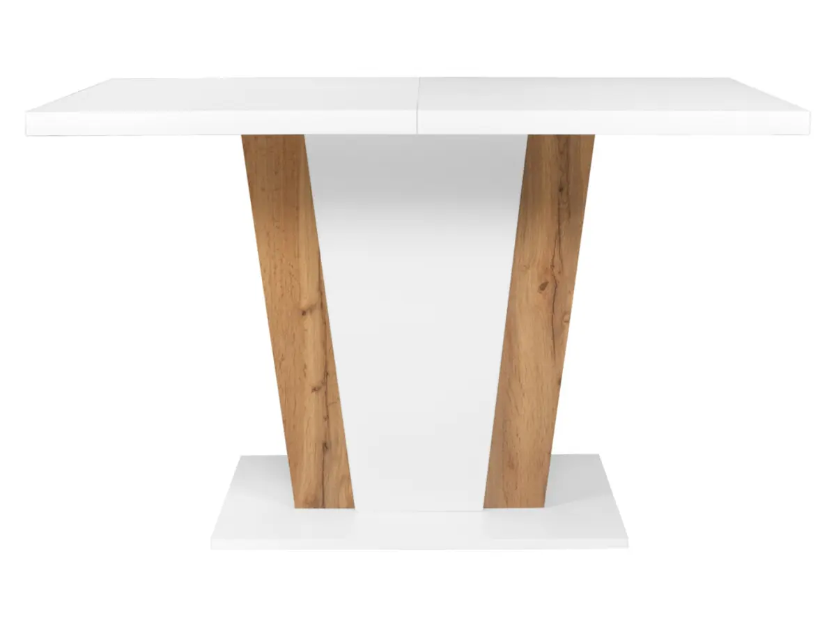 Mesa extensible Zalder 120/160x68 roble wotan/blanco