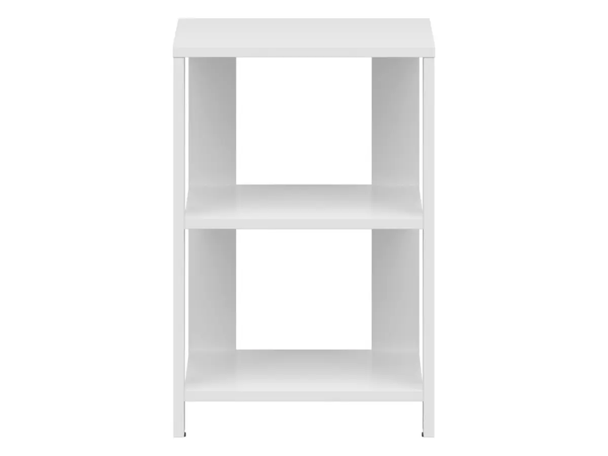 Mesa rectangular Neno 35x37 con estantes blanca