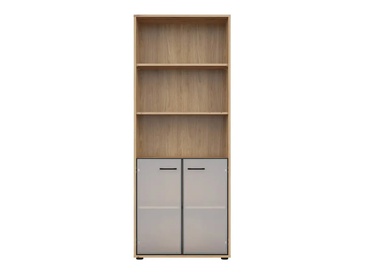 Стеллаж Space Office с 2 дверцами и 3 полками дуб артизан