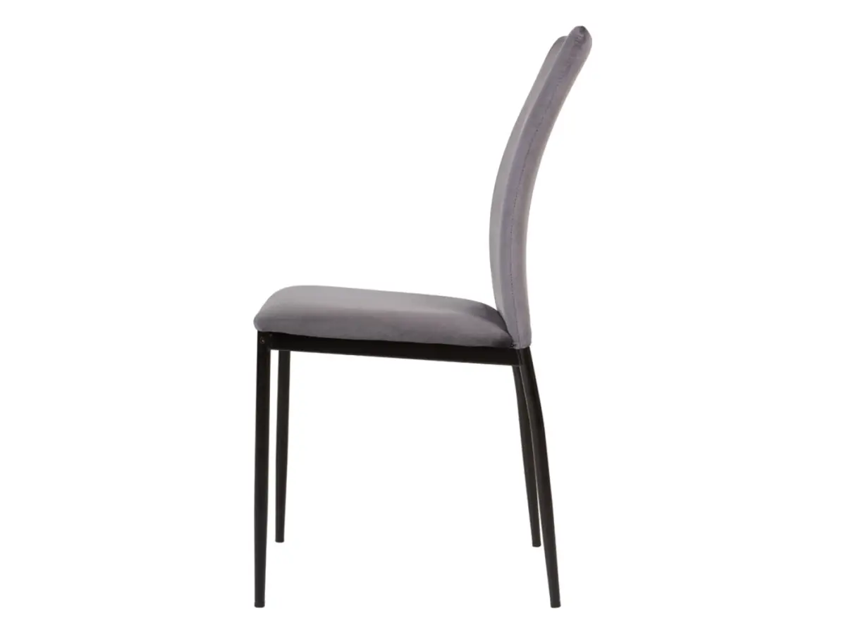 Стул обитый Weyer велюровый серый