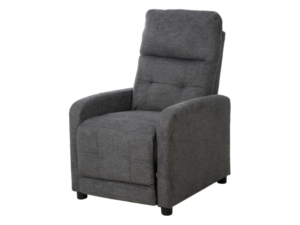 Sillón tradicional Monti con función relax gris oscuro