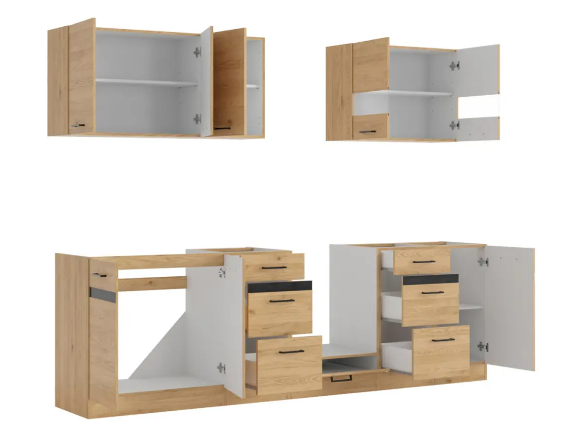 Кухонный гарнитур Junona Line 260 см дуб бернштайн