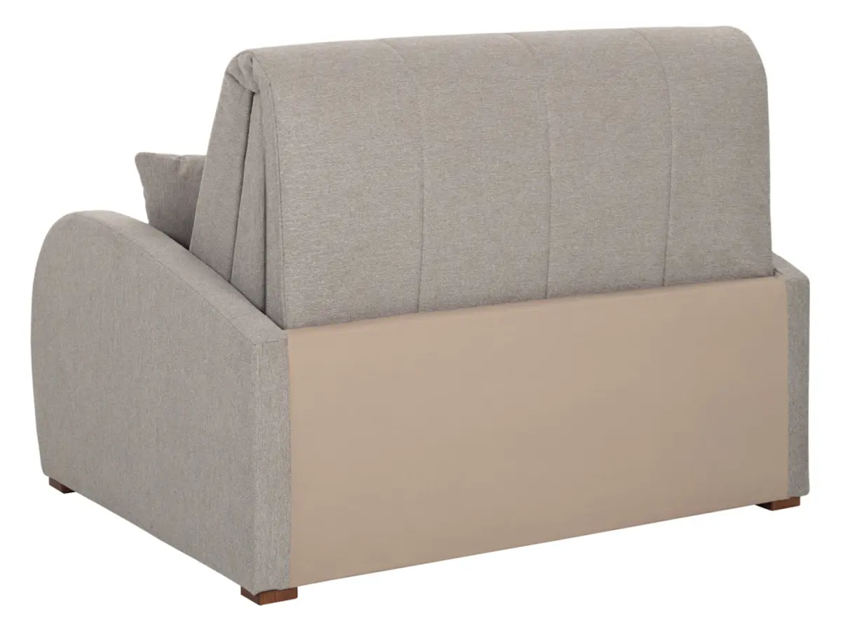 Sofá cama de dos plazas Poli con arcón beige