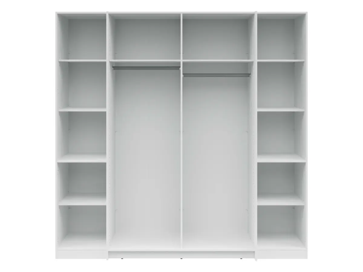 Armario de puertas correderas Fabio 215 cm blanco/roble artisan