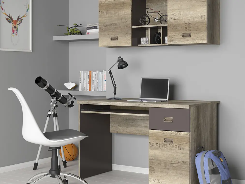 Armario colgante Malcolm 120 cm con puertas roble canyon monument