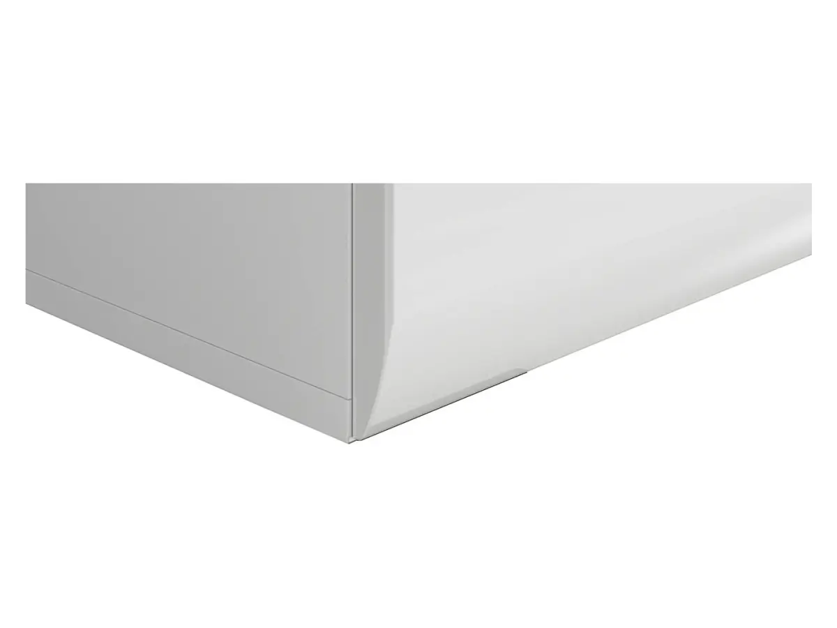 Mesita de noche Azteca Trio 50 cm con 2 cajones blanco brillo