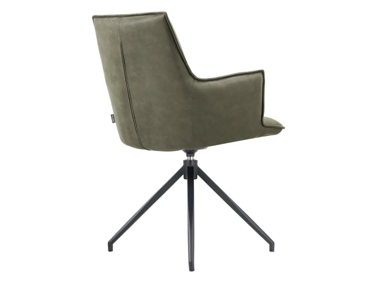 Стілець м'який Osaka поворотний екошкіра оливковий