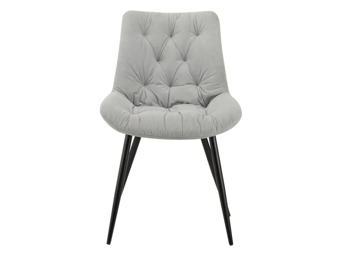 Стілець м'який Claudio вельветовий світло-сірий