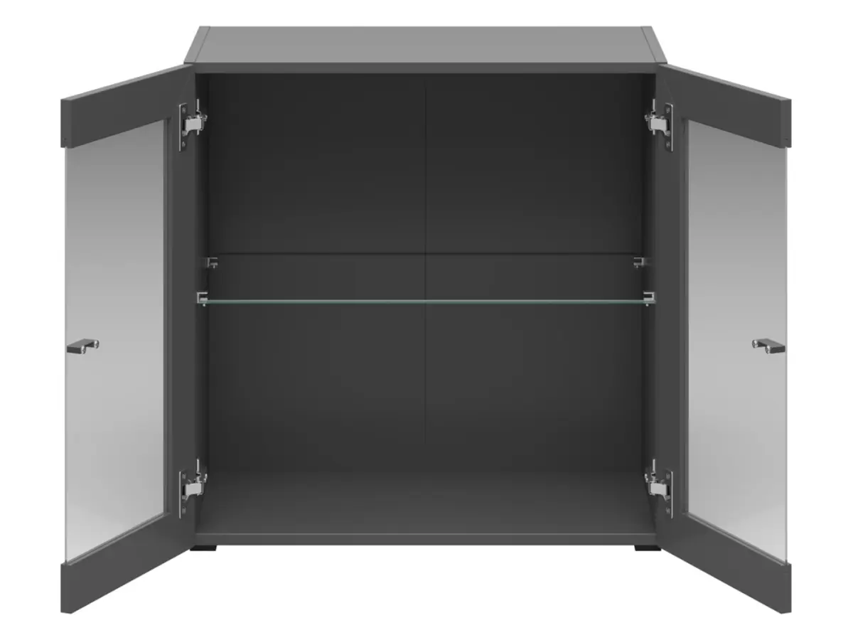 Vitrina System 64 de 2 puertas grafito