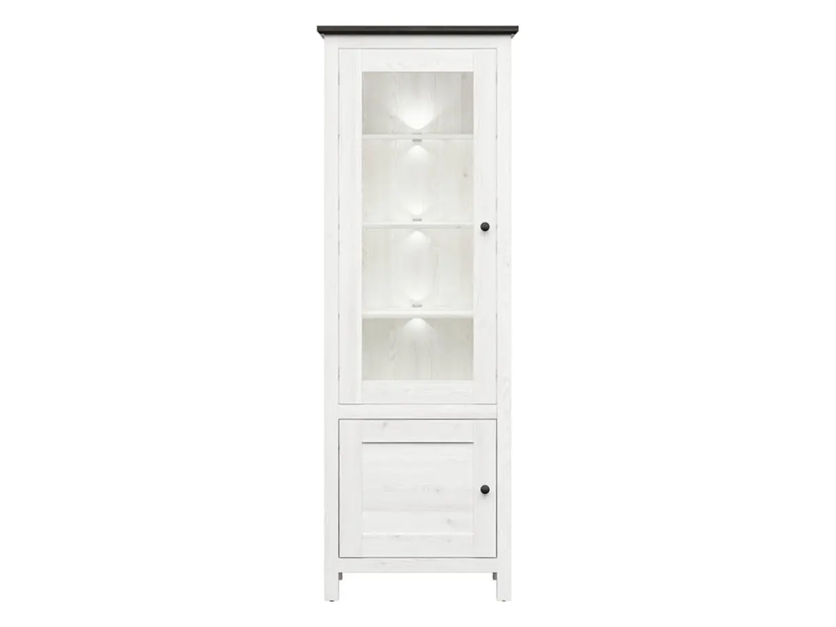 Вітрина Hesen 71 см з 2 дверима модрина сібіу світла