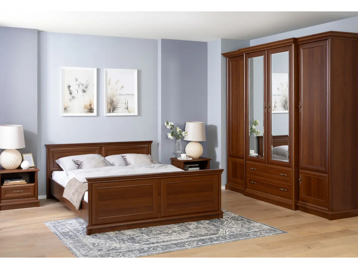 Cama Kent 160x200 castaño