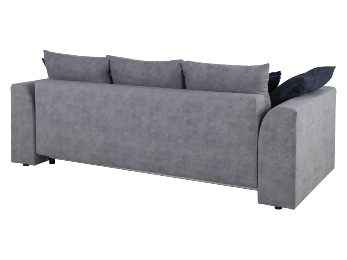 Sofá de tres plazas Royal IV convertible con arcón gris oscuro