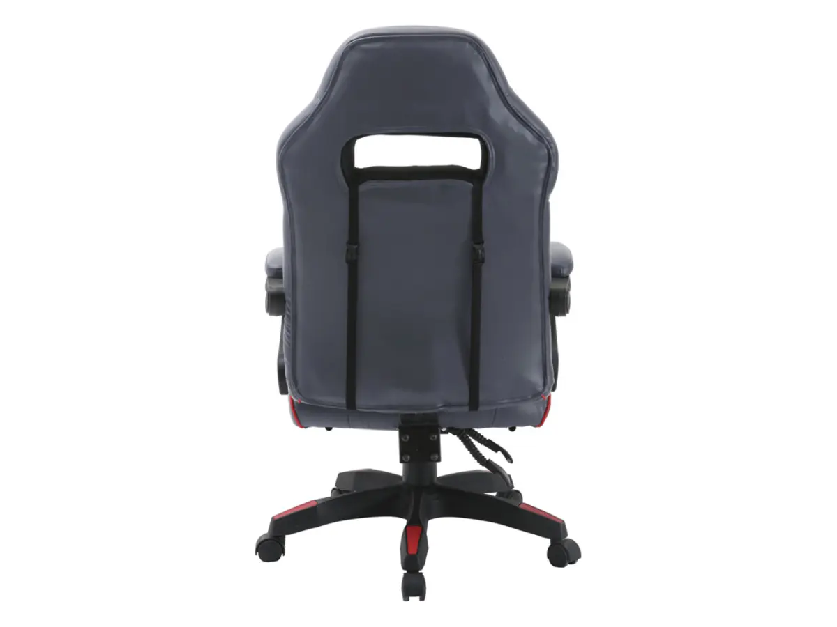 Silla gaming Riku con reposapiés extensible gris