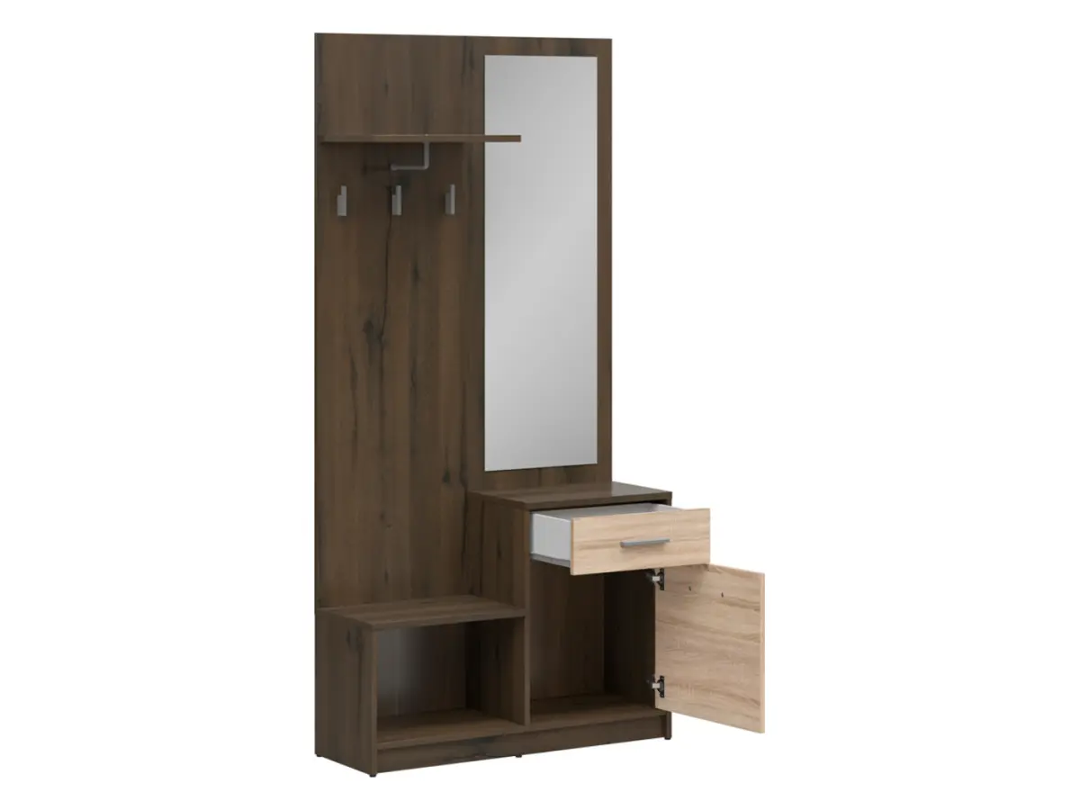 Conjunto de recibidor Nepo Plus 90 cm roble noble/roble sonoma