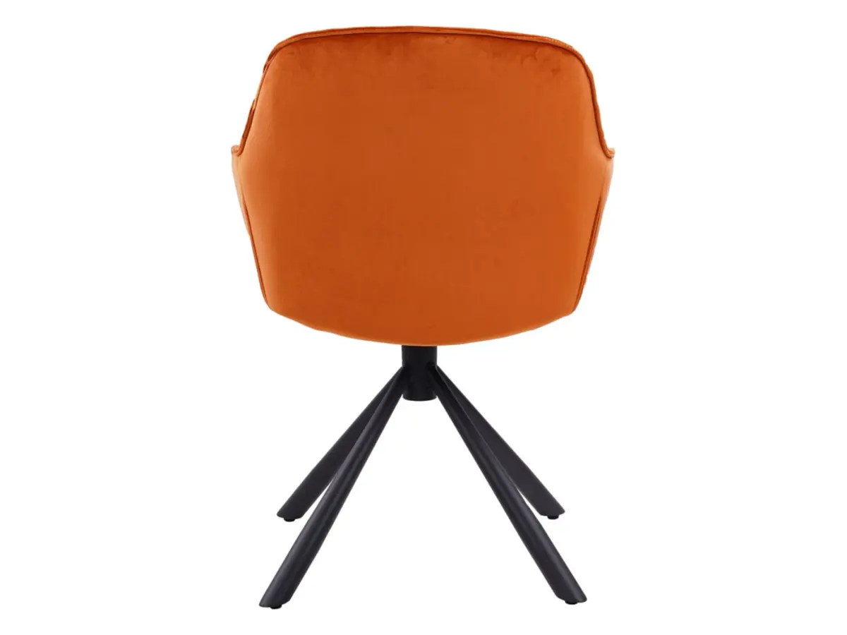Стілець м'який Eileen поворотний велюровий помаранчевий