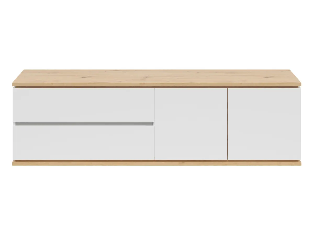 Mueble RTV Yamael 184 cm con 2 puertas y 2 cajones blanco
