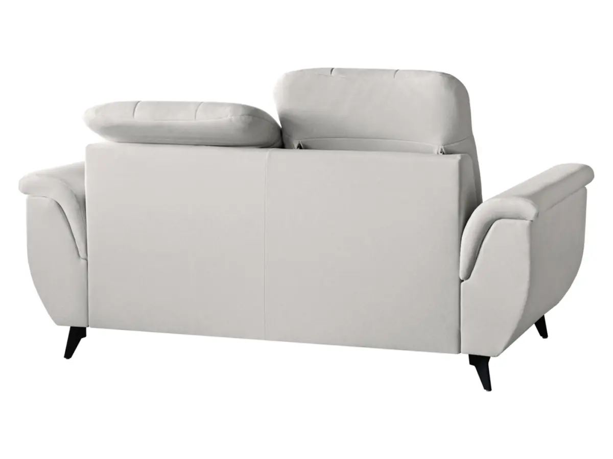 Two-seater sofa Doria with storage velvet cream