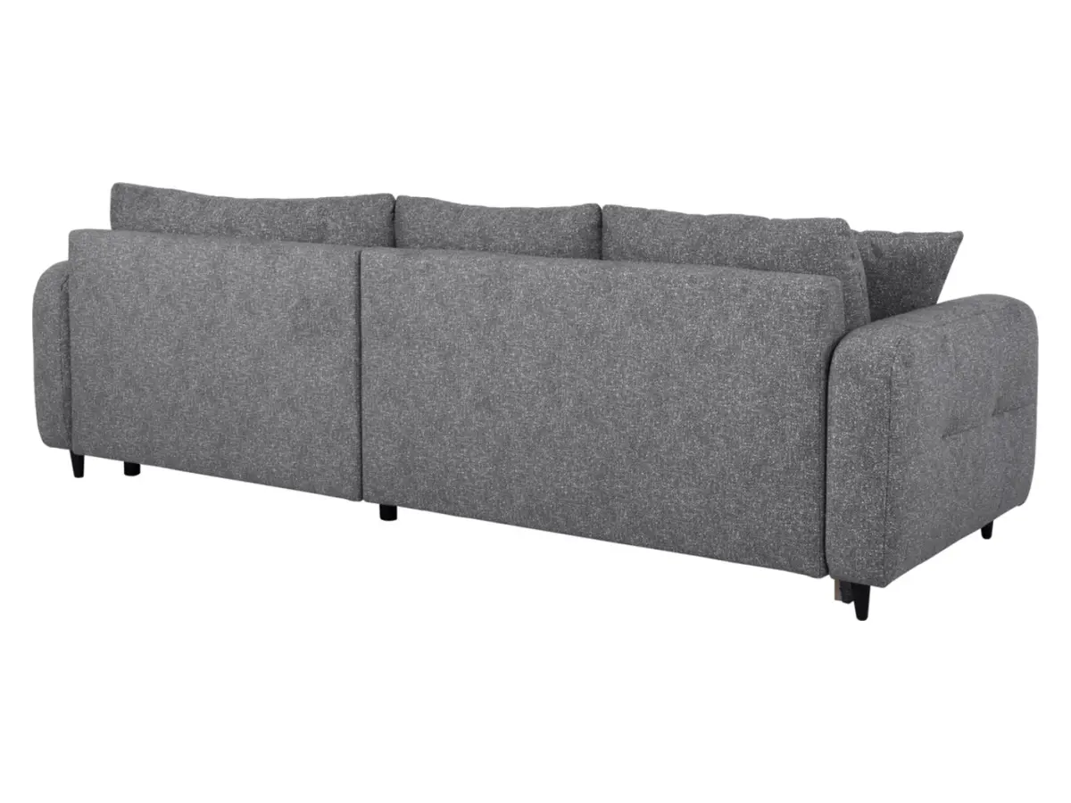 Sofá rinconera universal Twist New desplegable con arcón gris